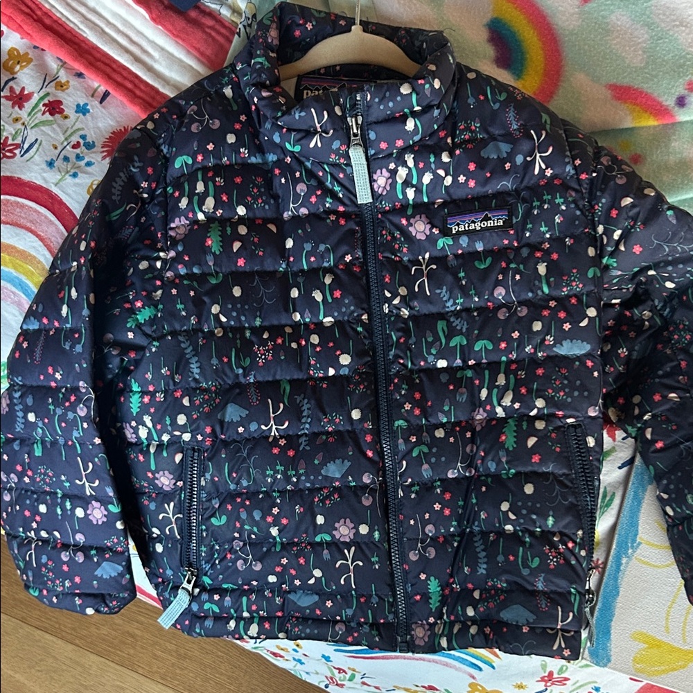 Patagonia Kids' Patterned Navy Puffer Jacket